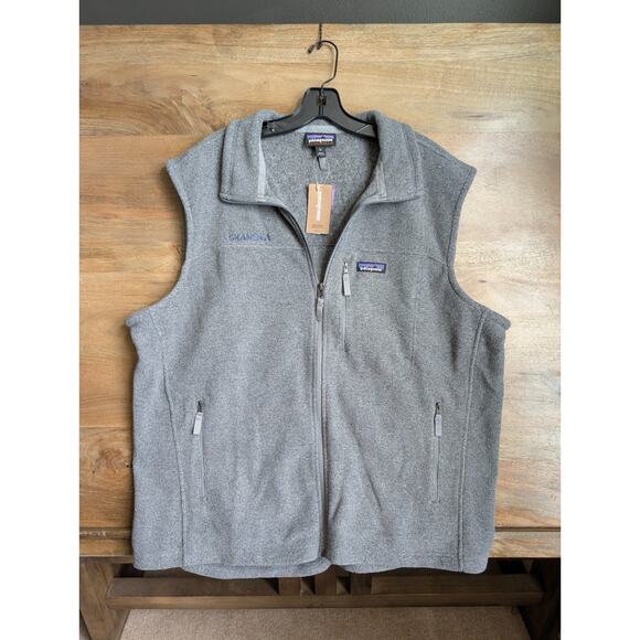 Patagonia Synchilla Vest Womens XL Gray Los Gatos Fleece Regular Fit Full Zipper